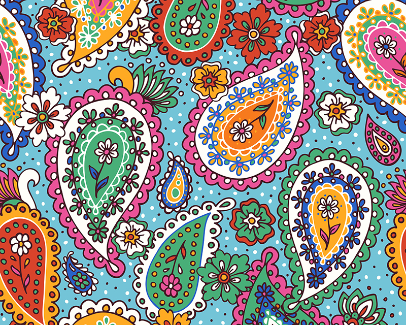 Little Johnny Rainbow Paisley Corduroy