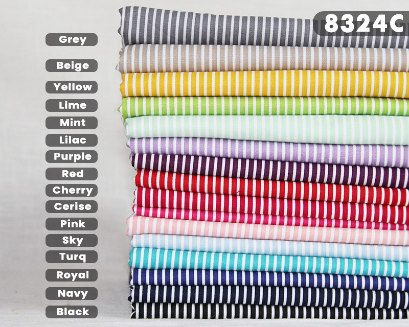Candy Stripe Cotton Poplin