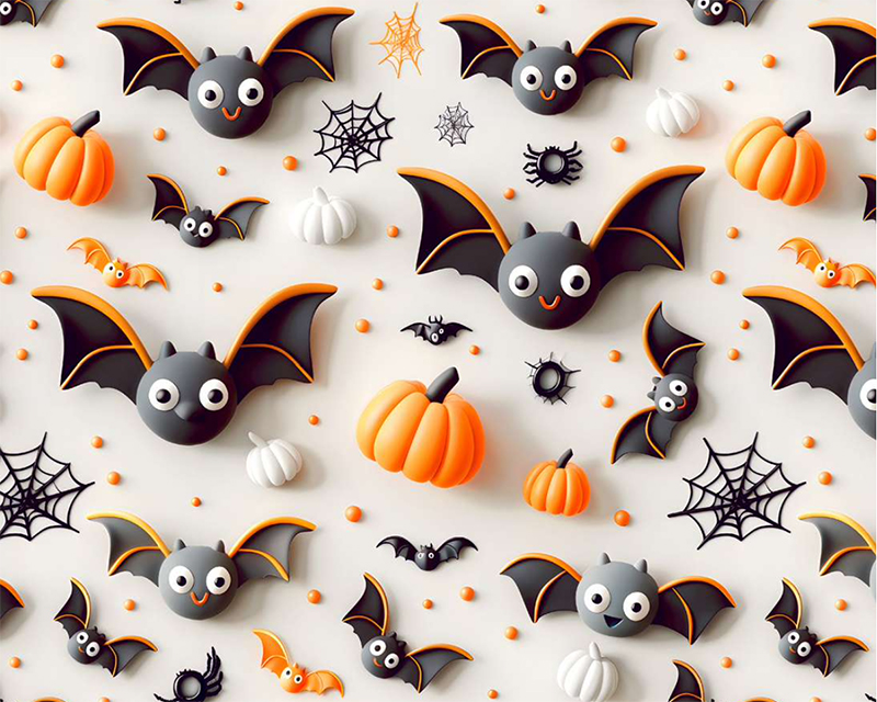 Little Johnny Halloween Bats 3D Cotton