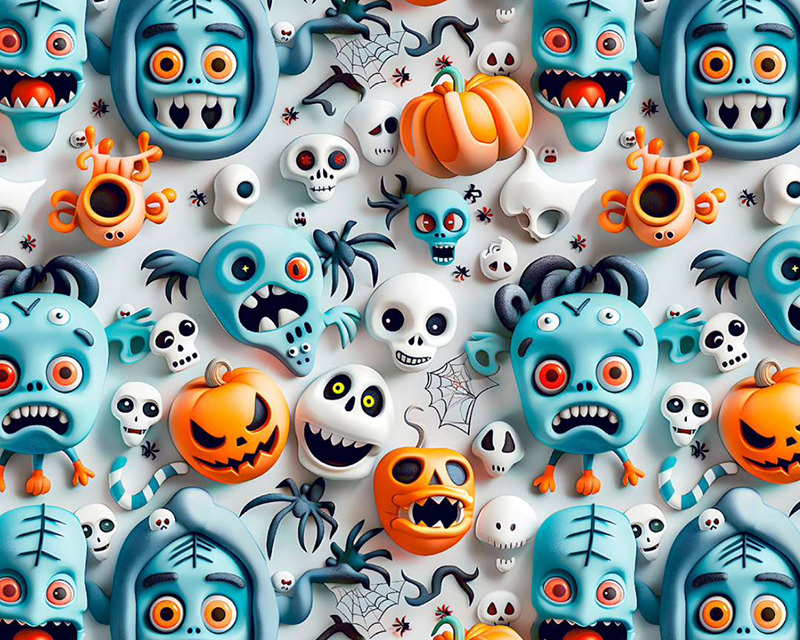 Little Johnny Halloween Zombie 3D Cotton