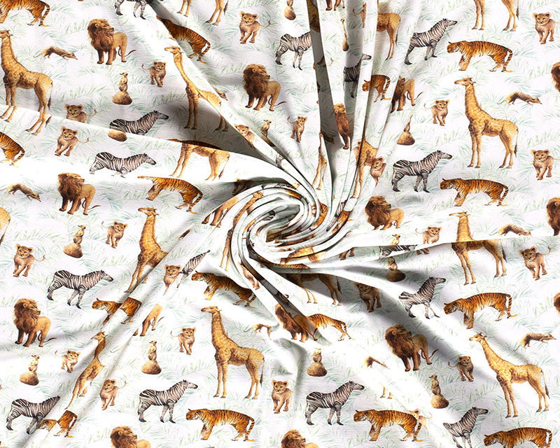 Watercolour Safari Cotton Jersey