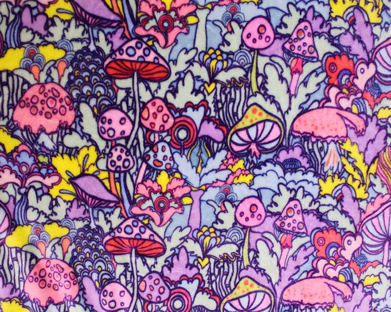 Bubs Cuddle Fleece Retro Mushrooms 
