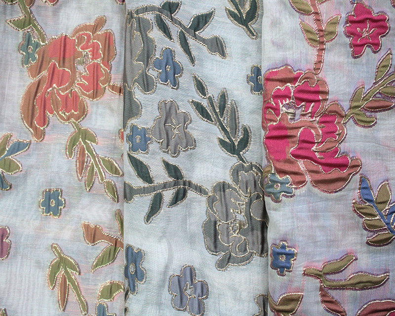 Brocade Organza Flowers 