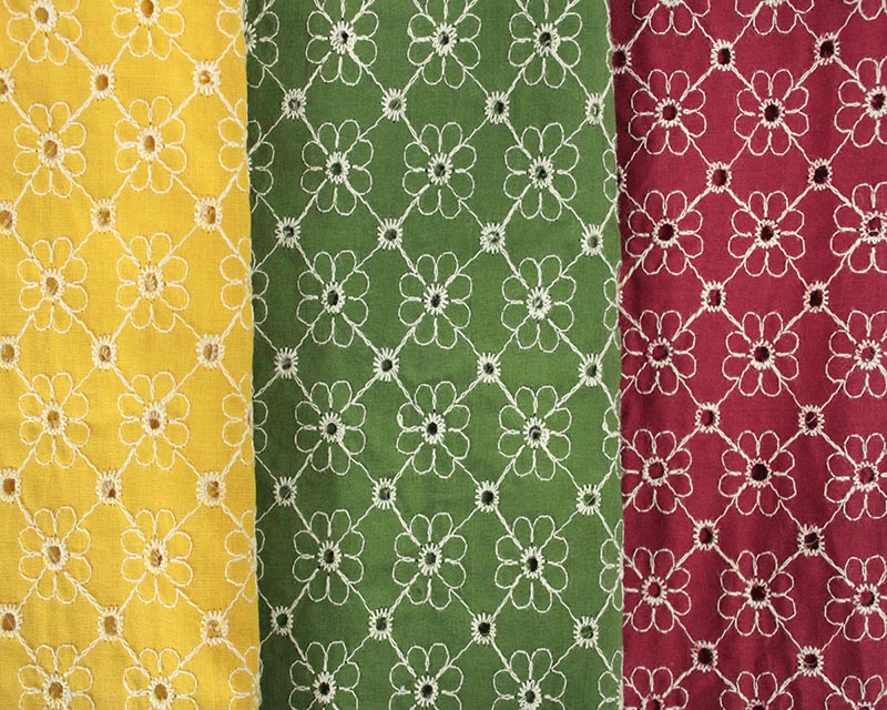 Cotton Embroidered Voile Floral