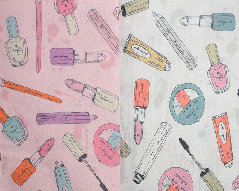 Digital Cotton Makeup Print