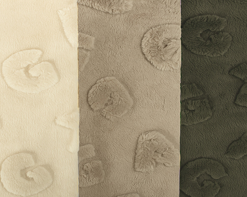 Letters Jacquard Fur