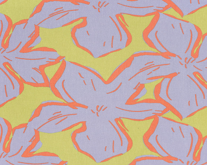 Linen Viscose Printed Abstract Floral