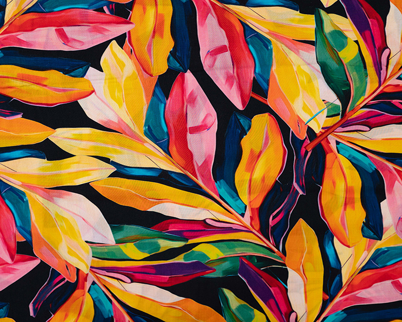 Lyocell Linen Leaves