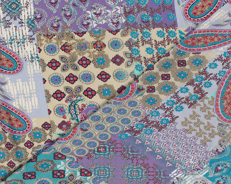 Polyester Satin Printed Paisley