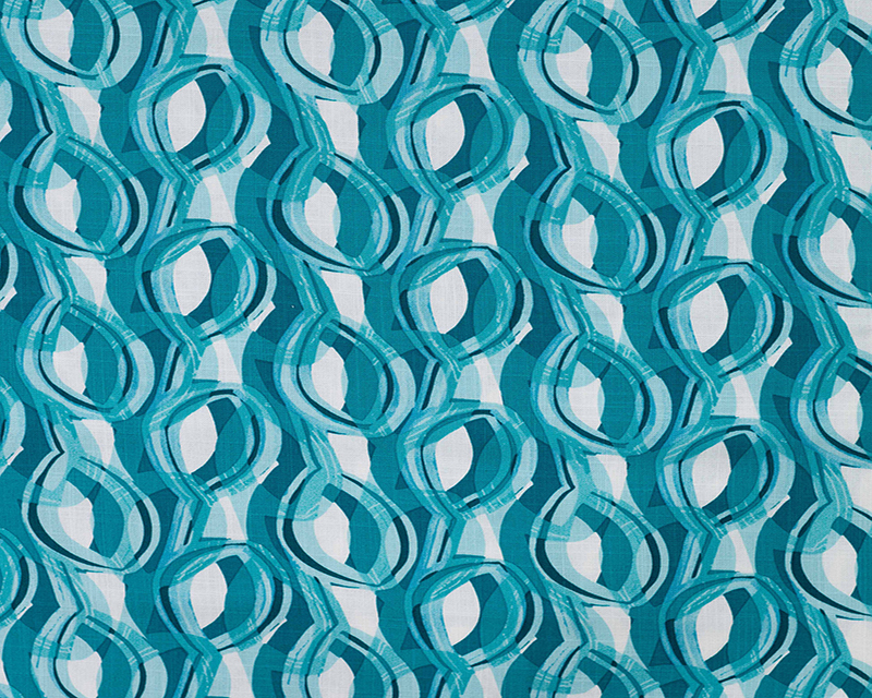 Slub Rayon Circles Print