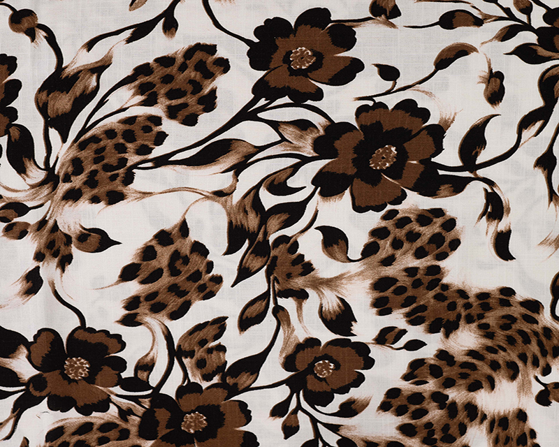 Slub Rayon Leopard Print