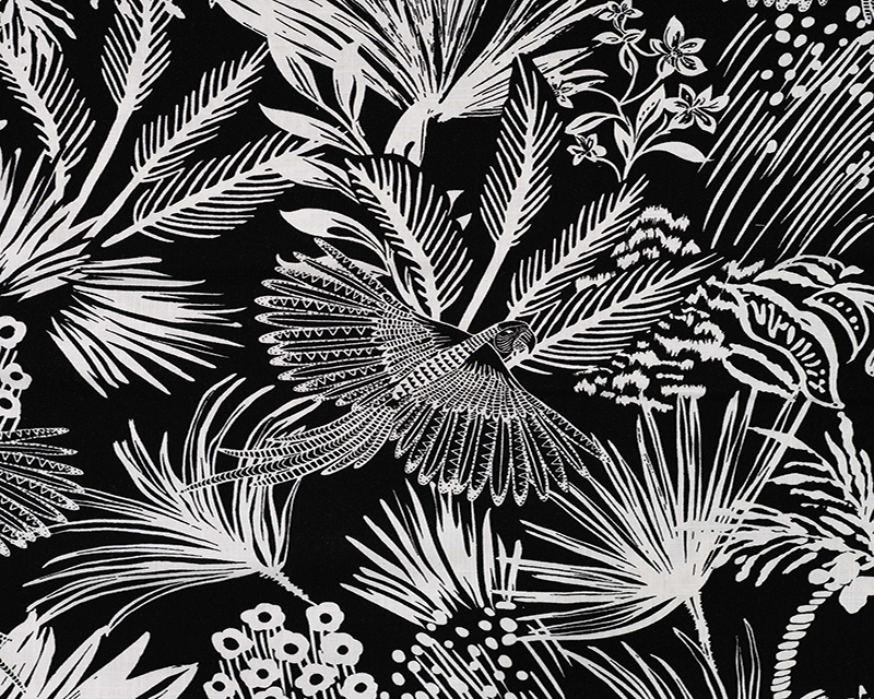 Slub Rayon Plants Print