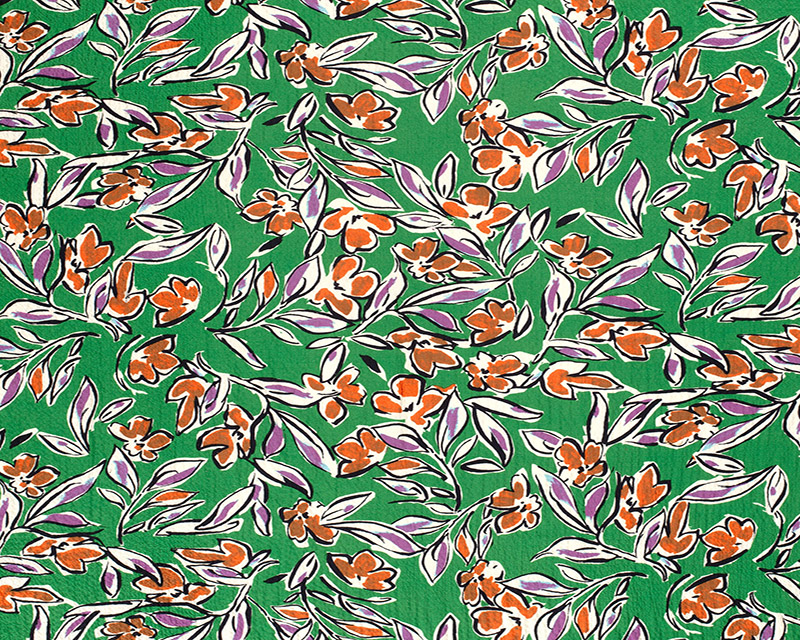 Viscose Printed Leaves