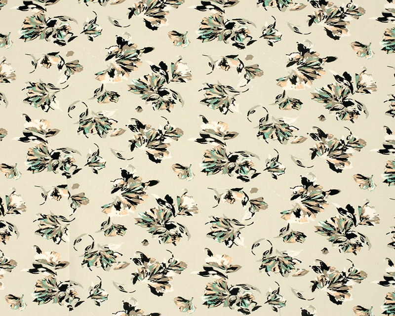 Viscose Poplin Printed Abstract Flowers