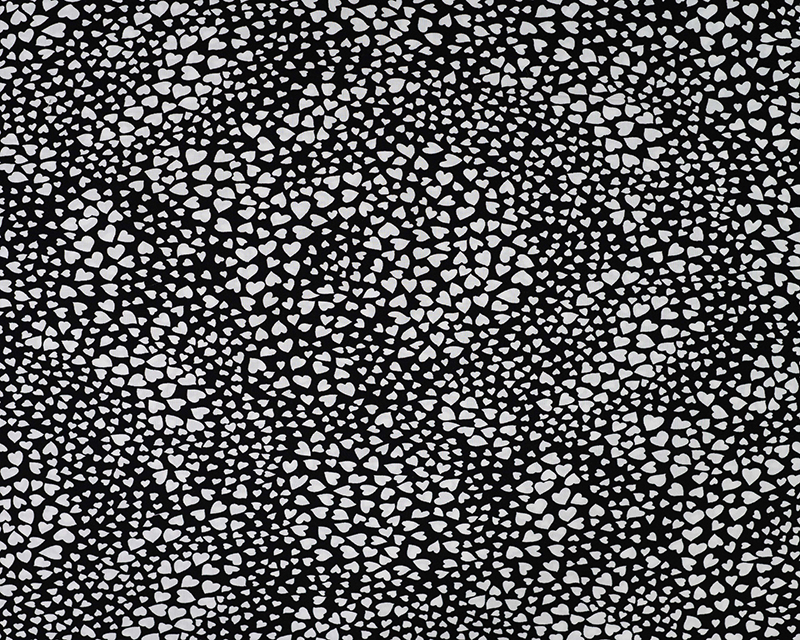 Viscose Poplin Hearts Print