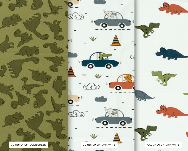 Small Folk Cotton Jersey Dino Dash