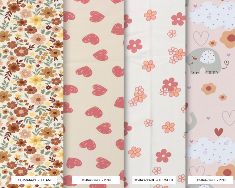 Small Folk Cotton Jersey Elephant in the Bloom