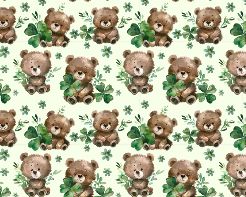 Empee Studio Digital Cotton Jersey Teddy Bears Empee Studio Digital Cotton Jersey Teddy Bears