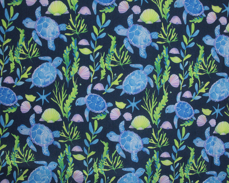 Empee Studio Polycotton Watercolour Turtles