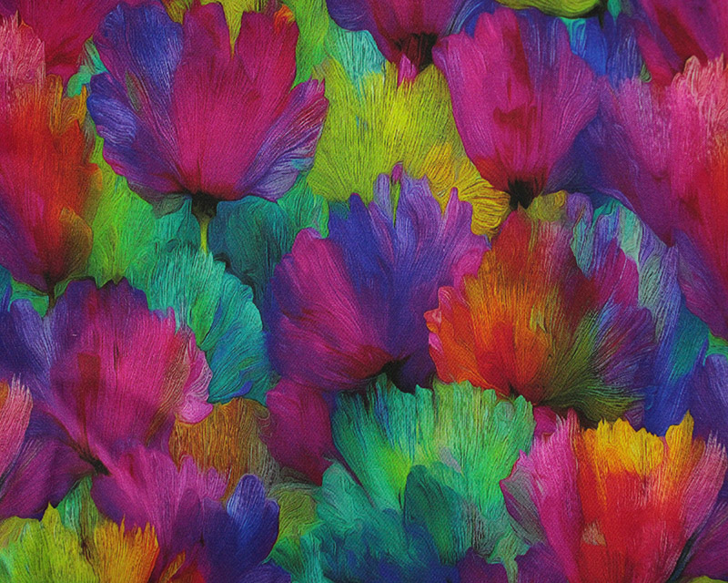 Empee Studio Rayon Sateen Rainbow Petals