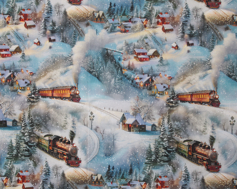 Little Johnny Digital Cotton Train Scene