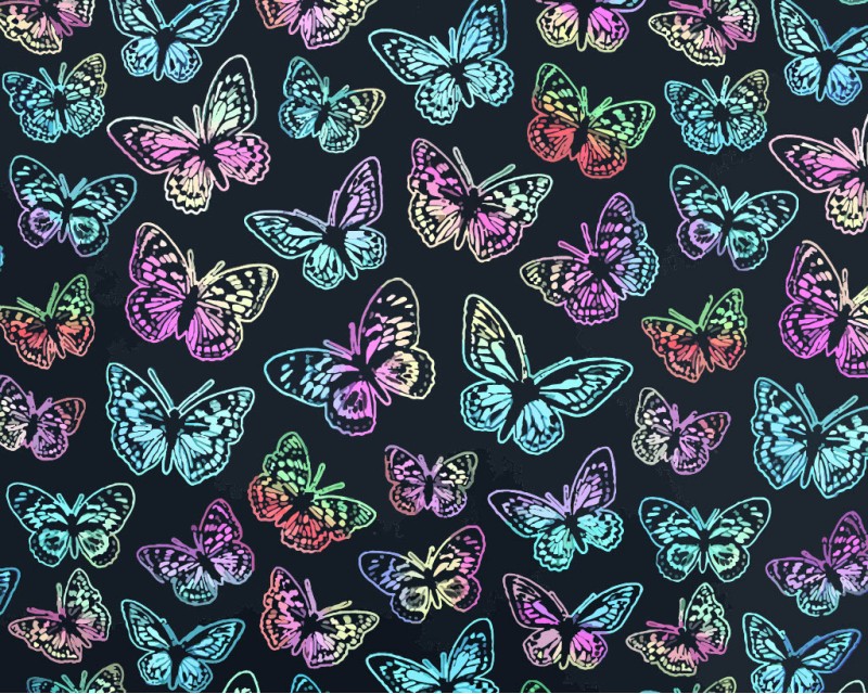 Little Johnny Digital Cotton Butterflies