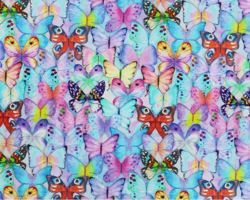 Little Johnny Digital Cotton Butterflies