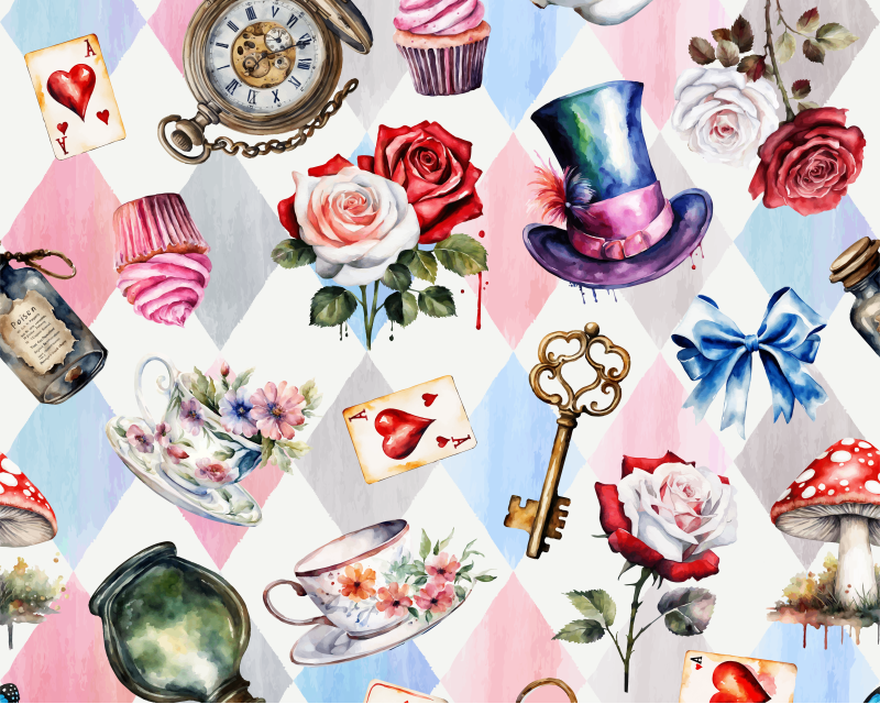 Little Johnny Digital Cotton Alice in Wonderland
