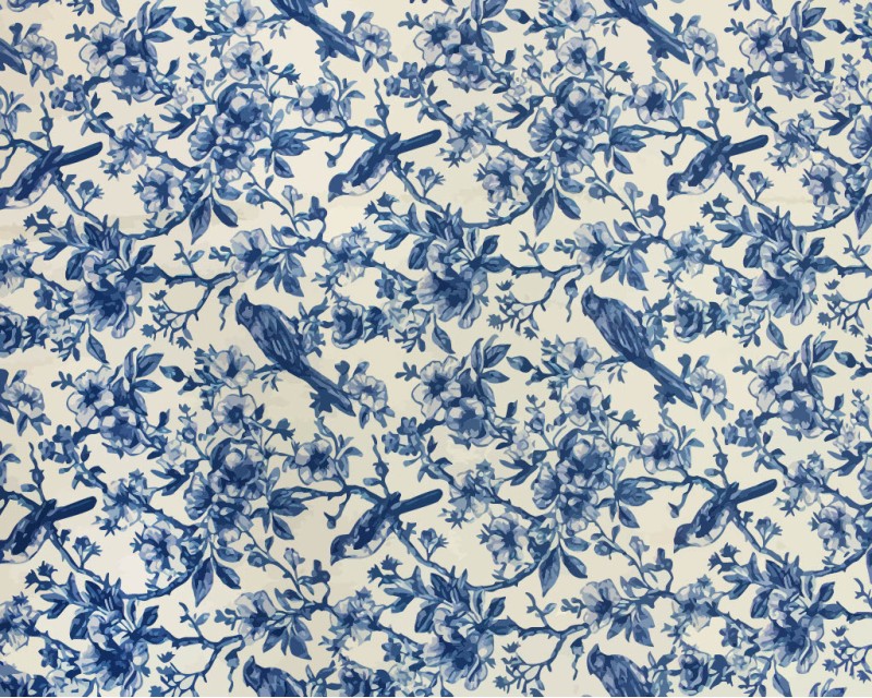 Little Johnny Linen Mix Birds Flowers