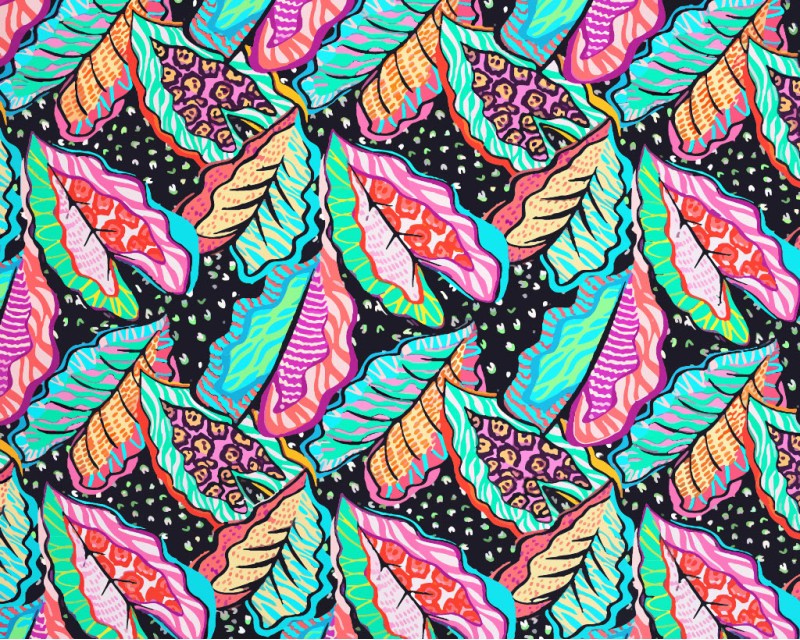 Little Johnny Viscose Graphic Leaves