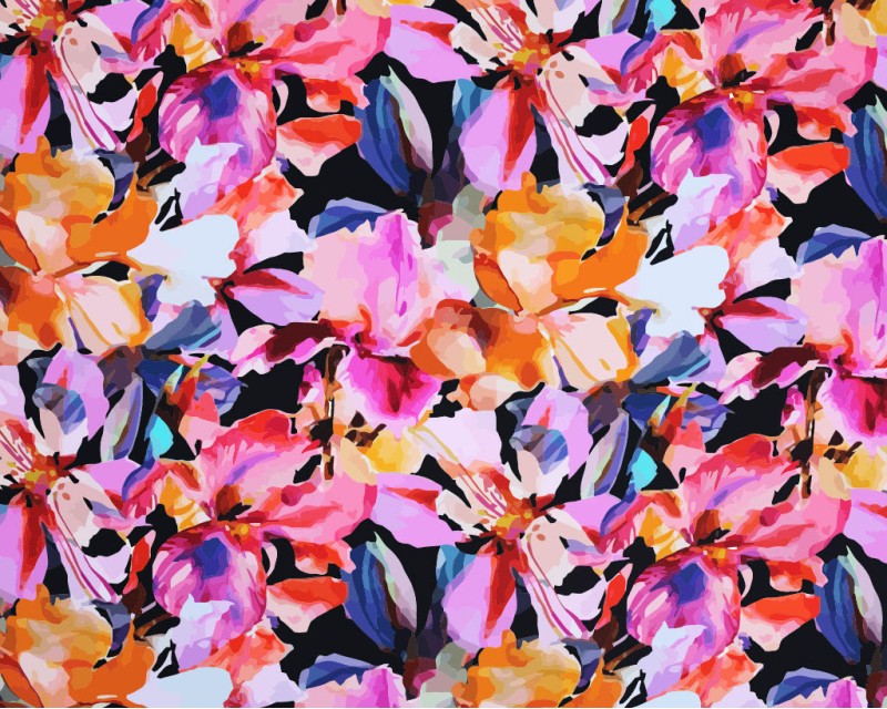 Little Johnny Viscose Abstract Flowers