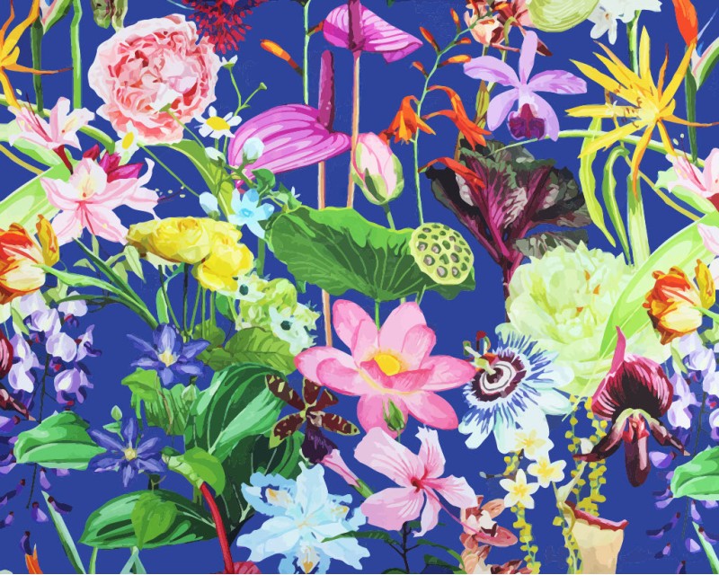 Little Johnny Viscose Lawn Photo Flowers