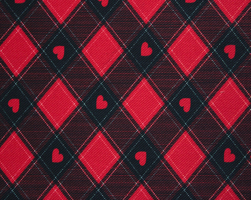 Little Johnny Cotton Viscose Twill Heart Check 