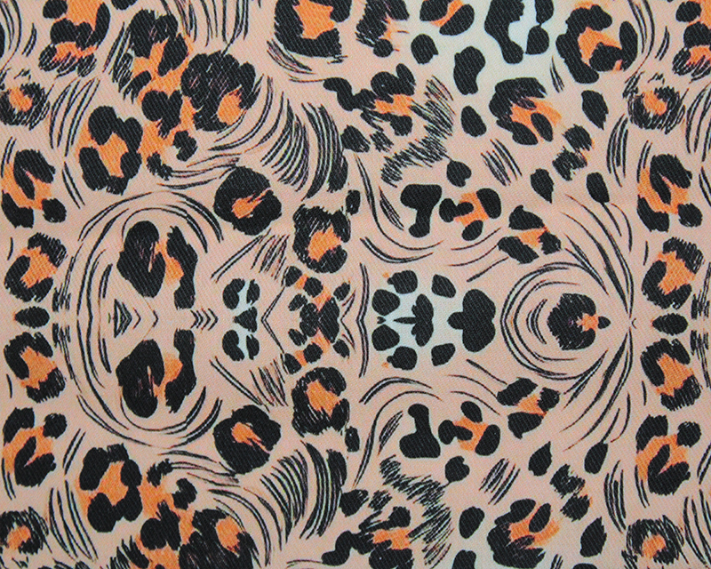 Little Johnny Cotton Viscose Twill Swirly Leopard 