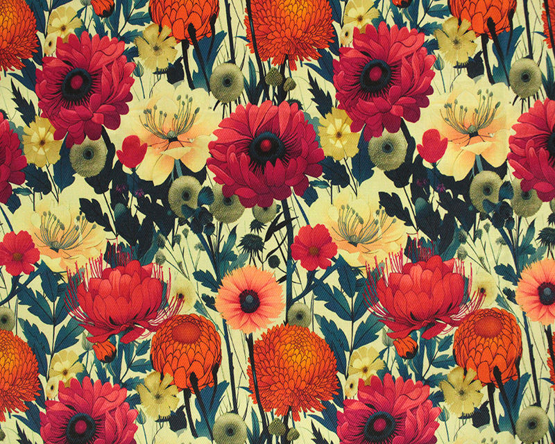 Mindy Digital Cotton 3D Floral