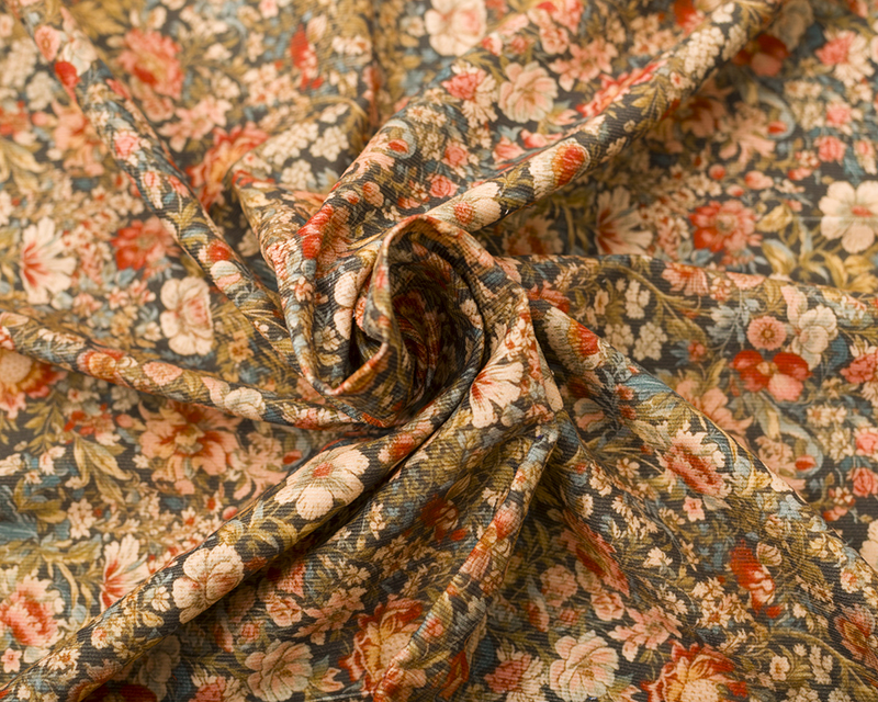 Mindy Digital Needlecord Flowers