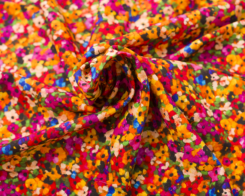 Mindy Digital Needlecord Flowers