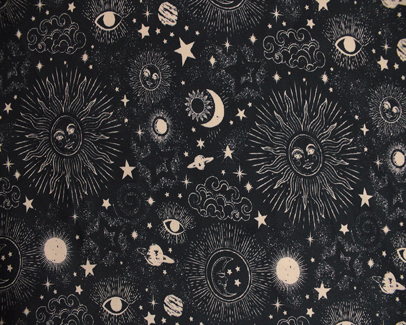 Mindy Rayon Sateen Zodiac Galaxy