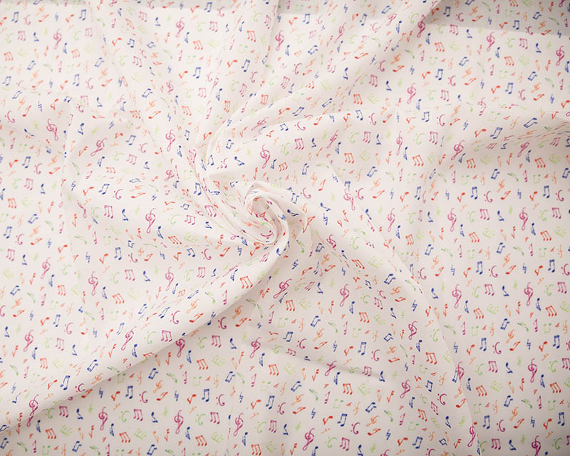 MP Digital Polycotton Musical Notes