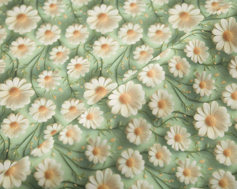 MP Digital Polycotton 3D Daisies