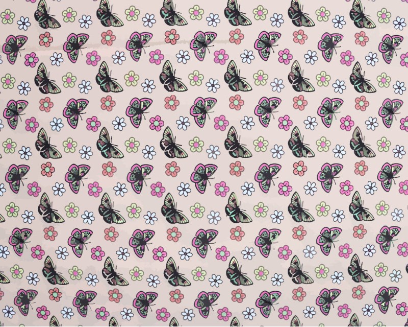 MP Digital Polycotton Butterflies