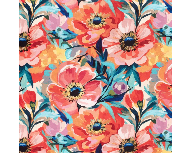 Panama Digital Canvas Oversized Flowers