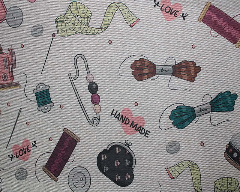 Recycled Linen Look Digital Canvas Sewing Design 