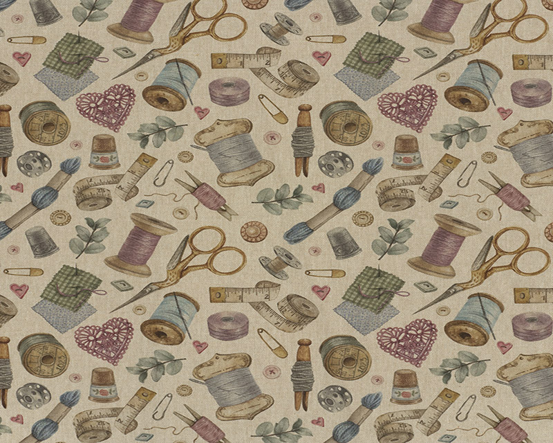 Recycled Linen Look Digital Canvas Sewing
