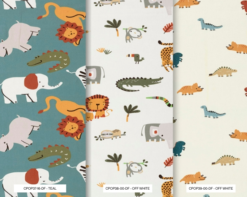 Small Folk Cotton Poplin Roaming Friends Small Folk Cotton Poplin Roaming Friends