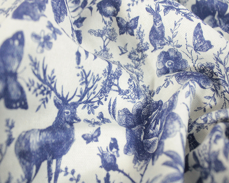Mindy Linen Mix Blue Ink Forest