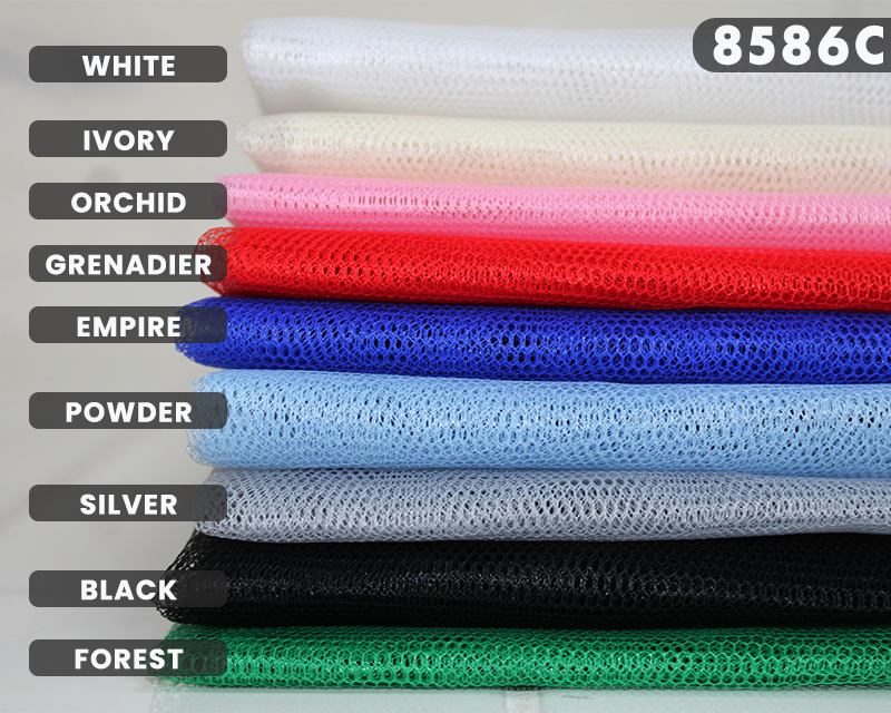 Mesh Fabric By The Meter for Sewing Uniform Sportswear Shoes Bags Fishing  Net Sunshade Plain Chemical Fiber Black White Red Blue